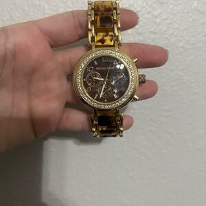 Michael Kors Gold and Tortoise Women's Watch